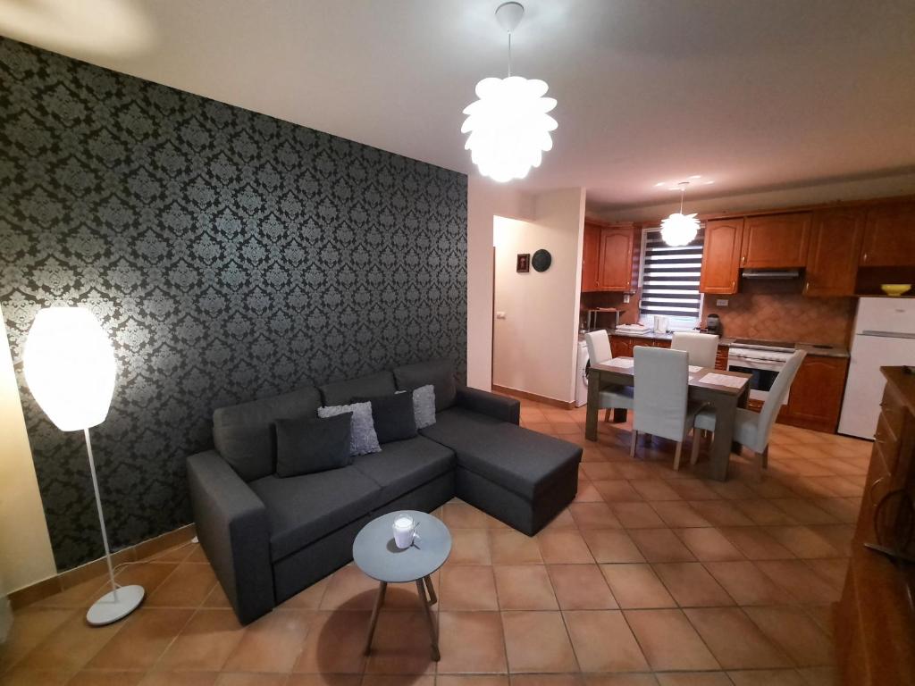 Kuchyň nebo kuchyňský kout v ubytování Boróka Apartman
