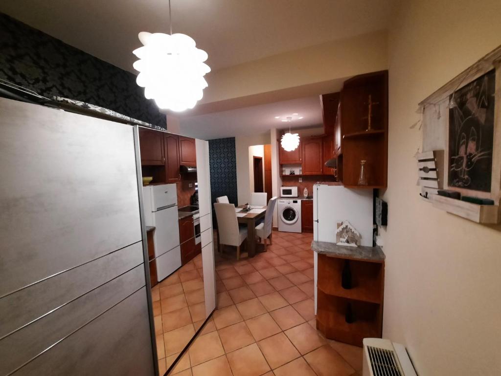 Kuchyň nebo kuchyňský kout v ubytování Boróka Apartman