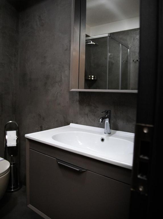 Koupelna v ubytování Triss Hotel