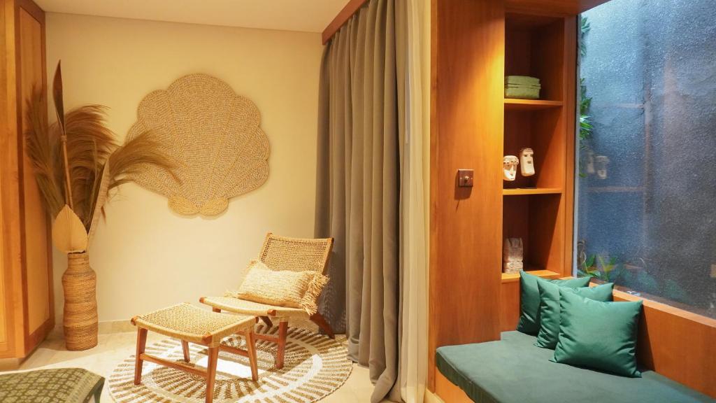 Posezení v ubytování Annora Villas Seminyak