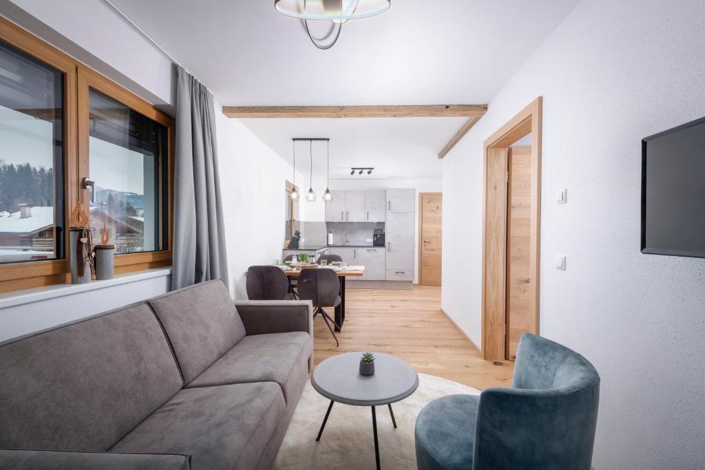 Televízia a/alebo spoločenská miestnosť v ubytovaní Apartment Streif LXL