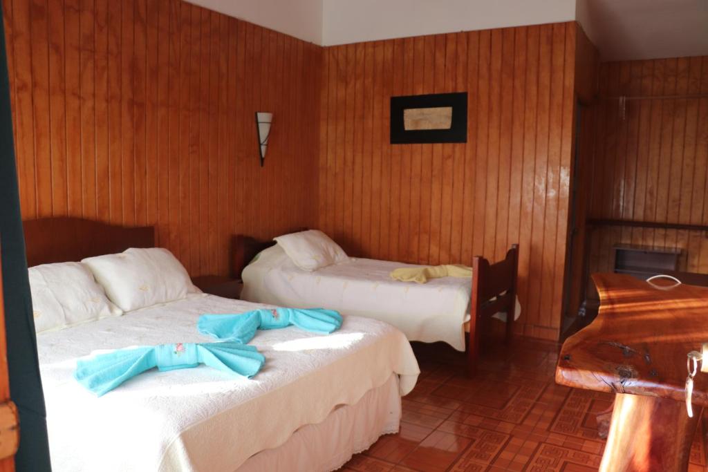 Postel nebo postele na pokoji v ubytování Hostal Avareipua