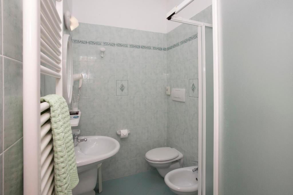Koupelna v ubytování Hotel Perugina
