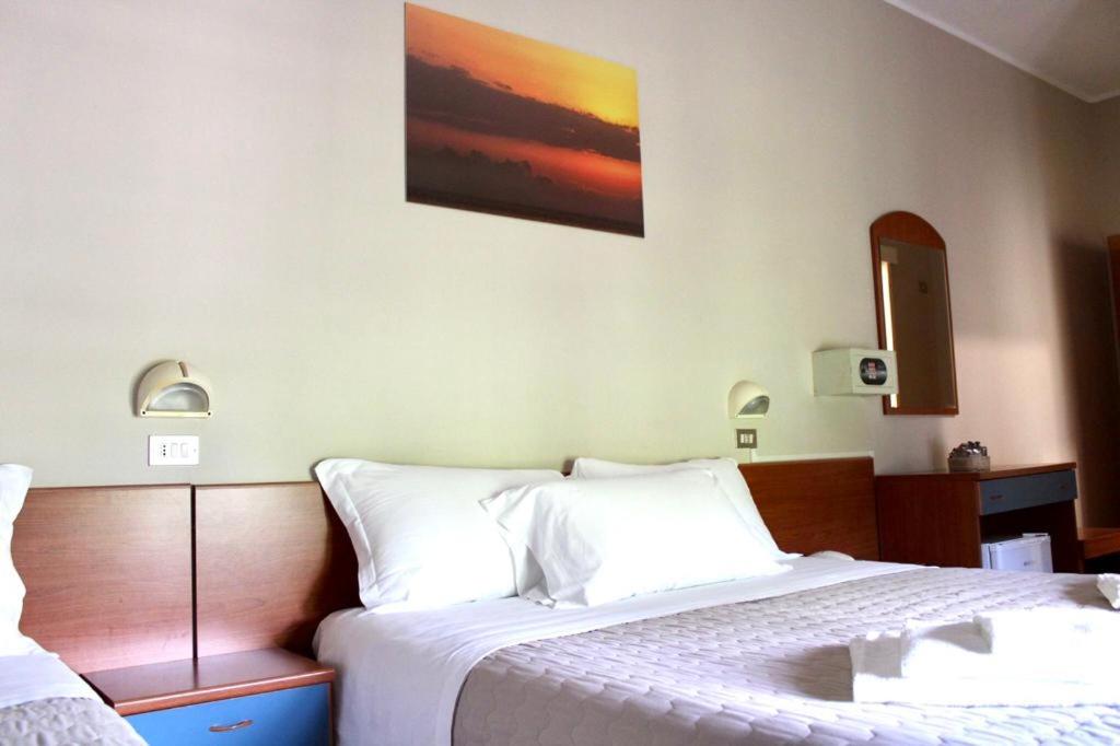 Postel nebo postele na pokoji v ubytování Hotel President