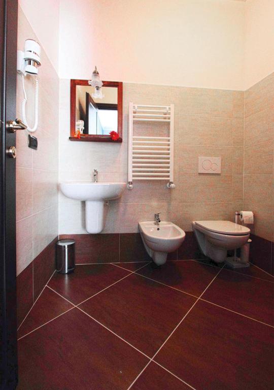 Koupelna v ubytování B&B Arcobaleno