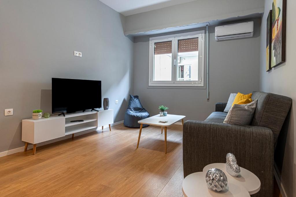 A television and/or entertainment centre at Athenian center apartments