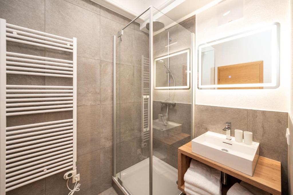 Koupelna v ubytování Kuckuck Hinterthal - Appartements