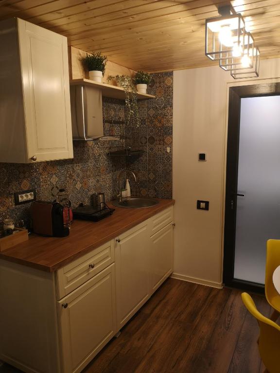 Kuchyň nebo kuchyňský kout v ubytování Kopel Haus - Studio - Self acces cod location