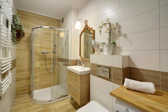 Kúpeľňa v ubytovaní Trevilles apartamenty - Pod Lasem