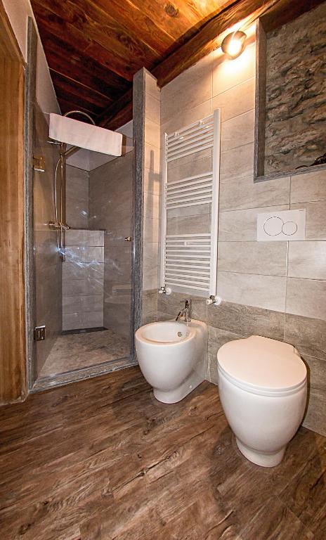 Koupelna v ubytování Agriturismo Rivet d'Or