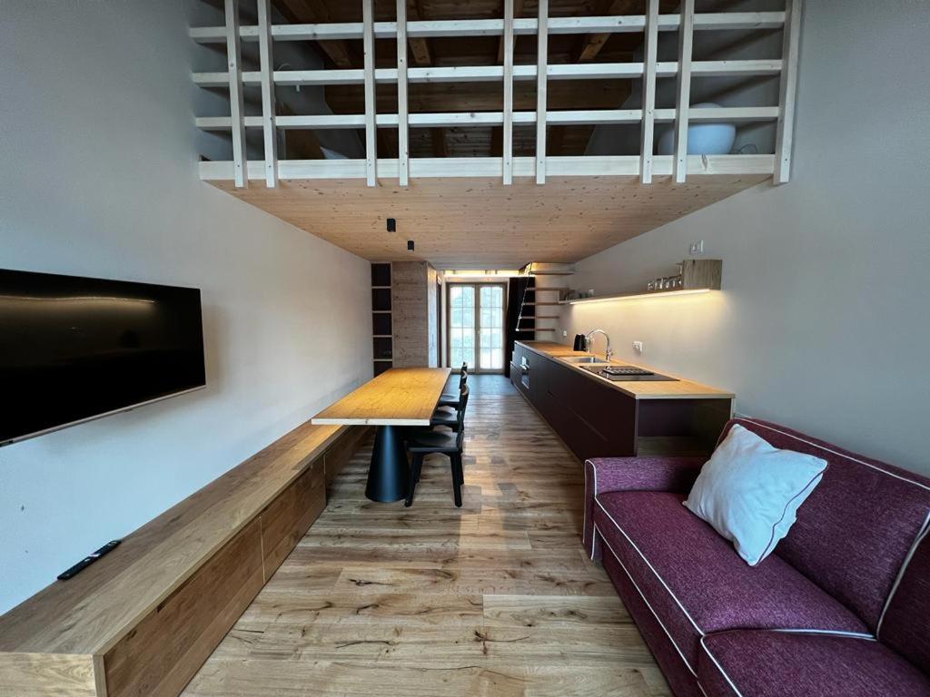 Posezení v ubytování YETI Design mountain apartments