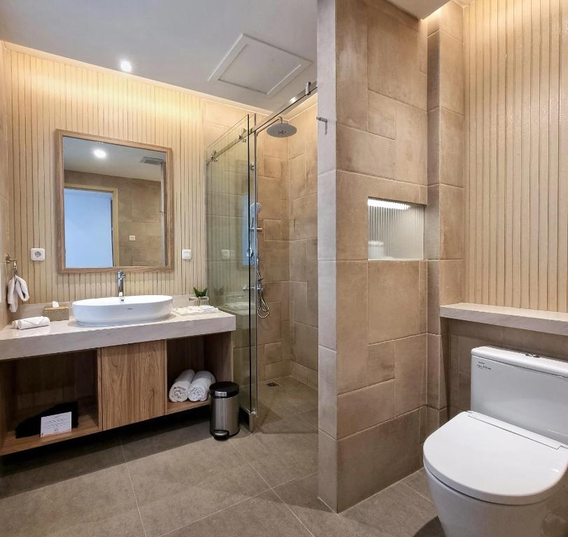 Koupelna v ubytování Hemangini Hotel Bandung