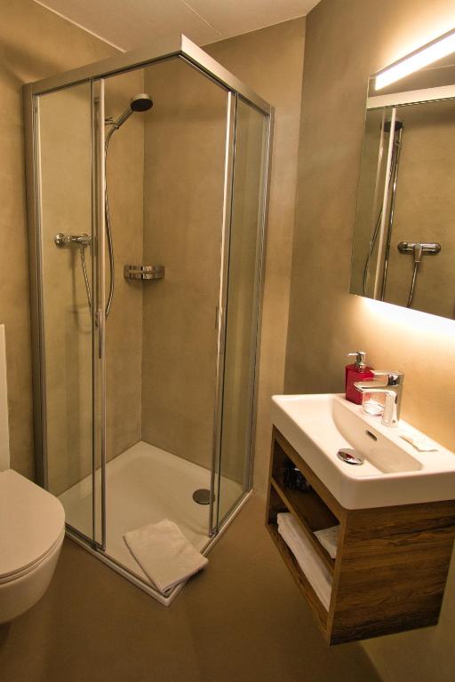 Koupelna v ubytování Hotel Jungfrau