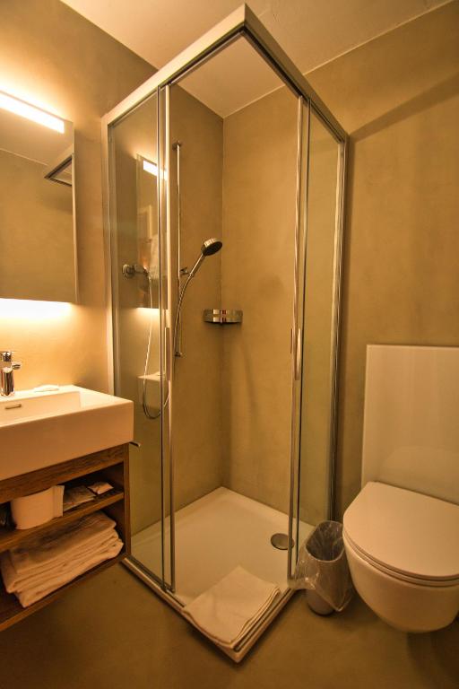Koupelna v ubytování Hotel Jungfrau