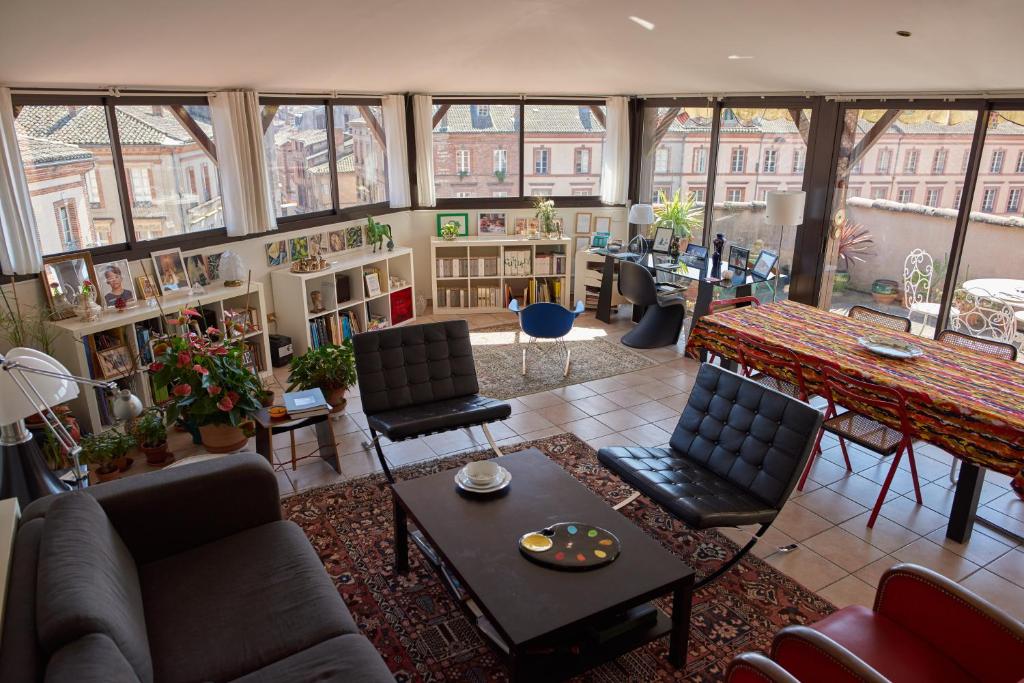 Posezení v ubytování Chambre d'Elvire