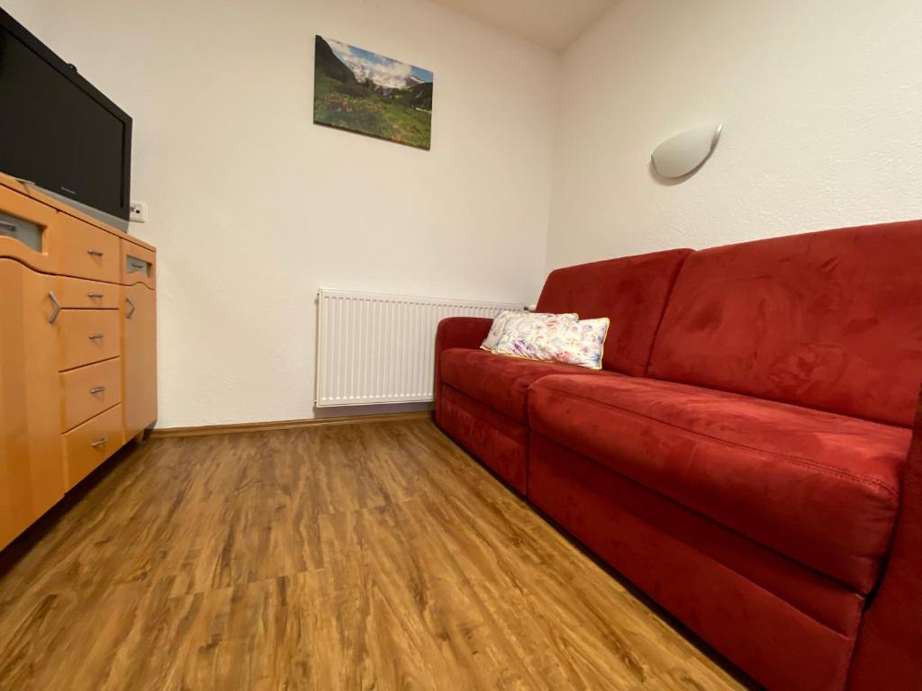 Posezení v ubytování Ferienhaus Oberhuben
