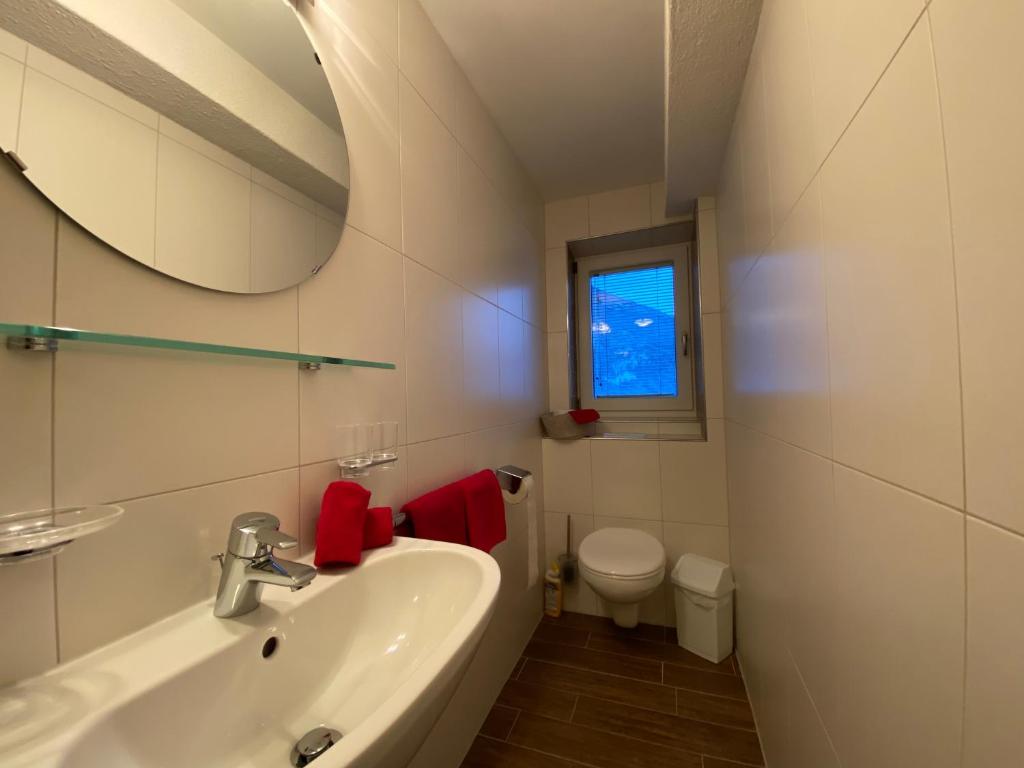 Koupelna v ubytování Ferienhaus Oberhuben