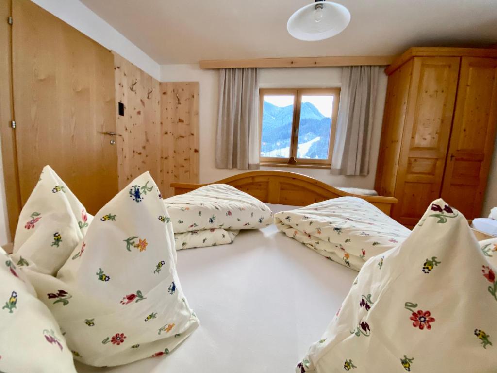 Postel nebo postele na pokoji v ubytování Ferienhaus Oberhuben
