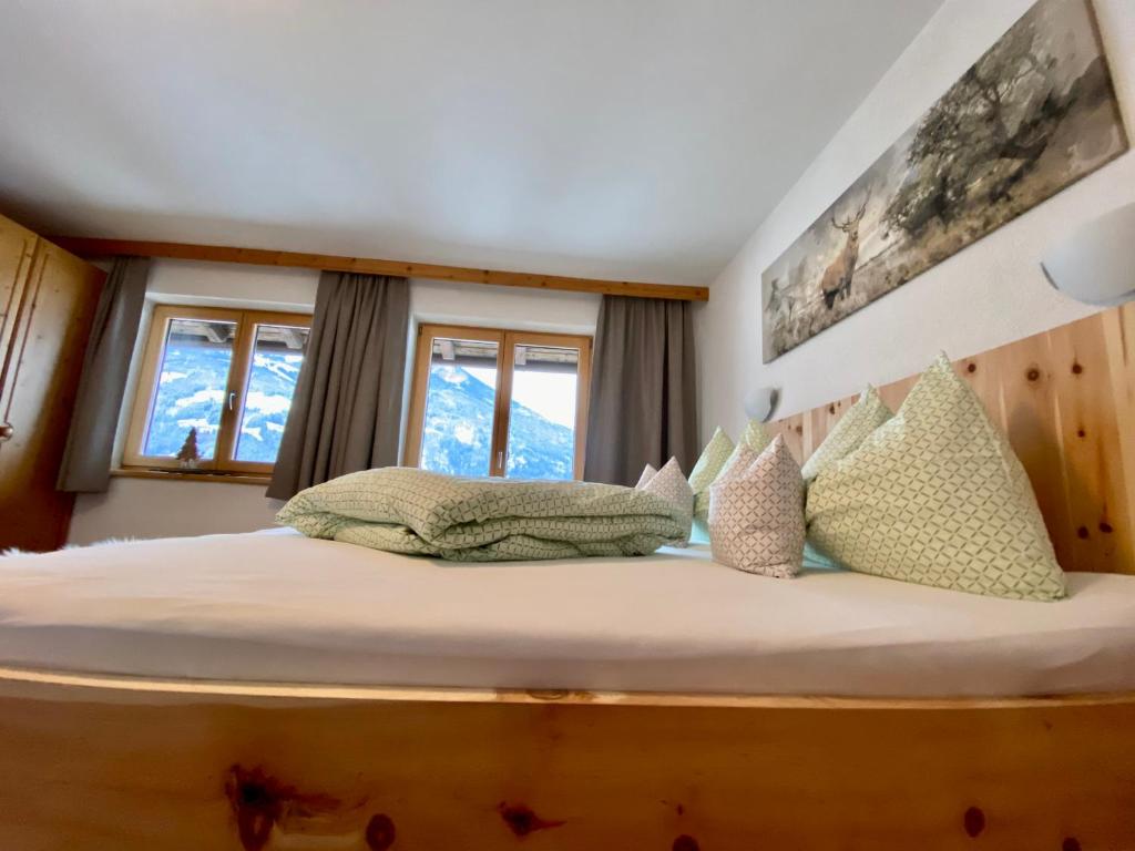 Postel nebo postele na pokoji v ubytování Ferienhaus Oberhuben