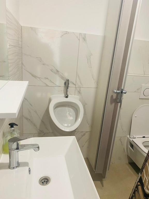 Koupelna v ubytování Hostel OT