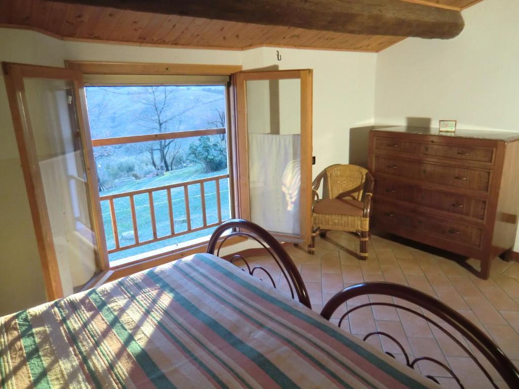 Łóżko lub łóżka w pokoju w obiekcie Agriturismo Ca'de'Gatti