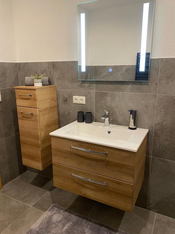 Koupelna v ubytování Leonies Appartement