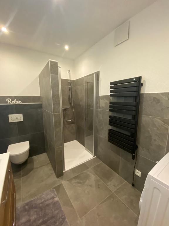 Koupelna v ubytování Leonies Appartement