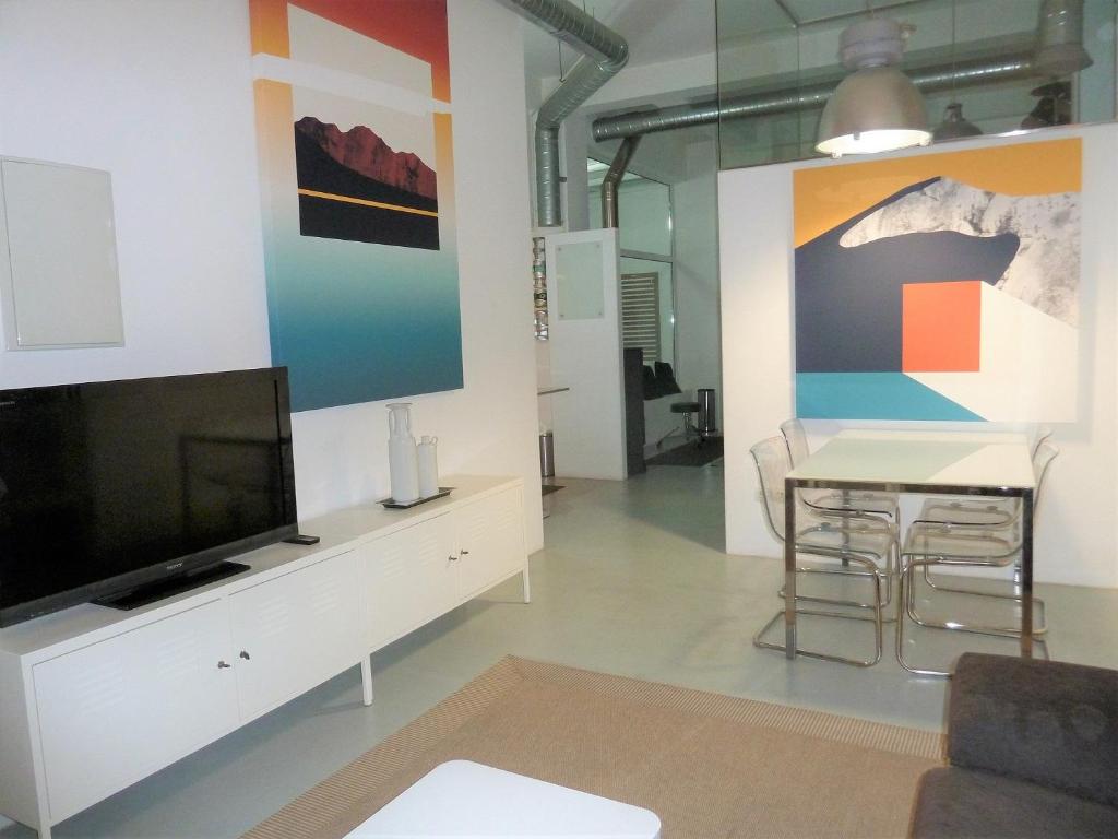 TV a/nebo společenská místnost v ubytování Oktheway Loft Santander Street