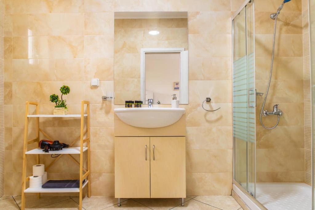 Koupelna v ubytování Argiri Apartments & Suites