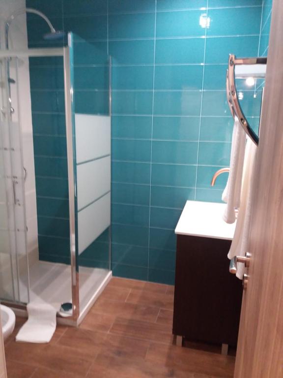 Koupelna v ubytování LPA PEREIRA Hotel restaurante