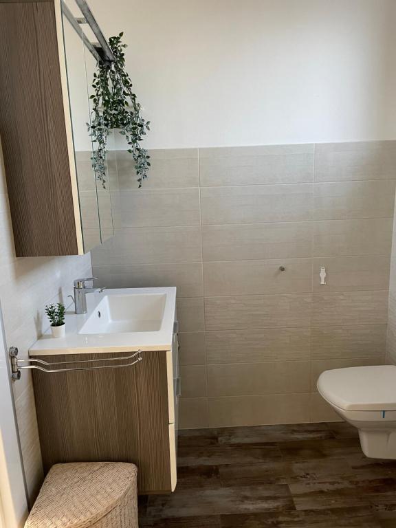 Koupelna v ubytování Cozy Apartment next Outlet Center & Airport with Pool & Garden