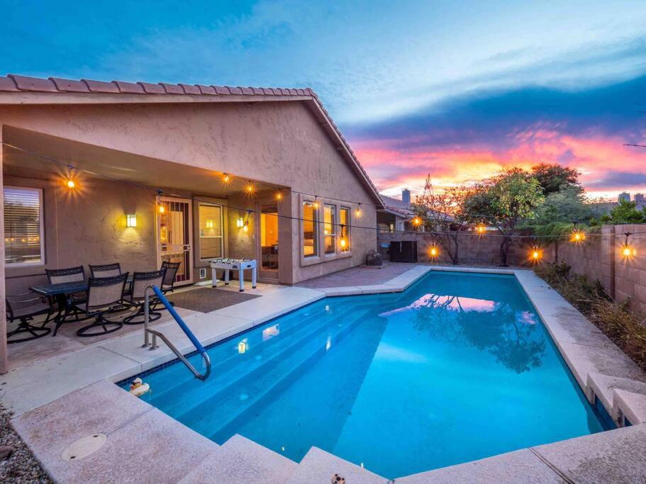 a swimming pool in front of a house at Private house in N Scottsdale in Cave Creek