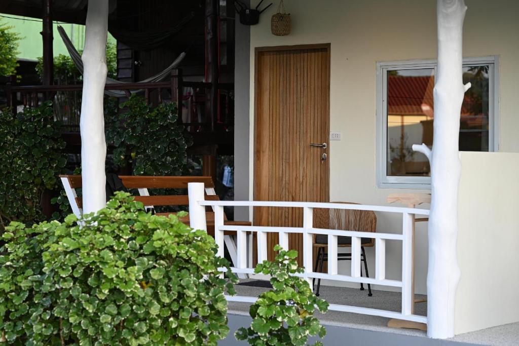 Balkón nebo terasa v ubytování Bao Village