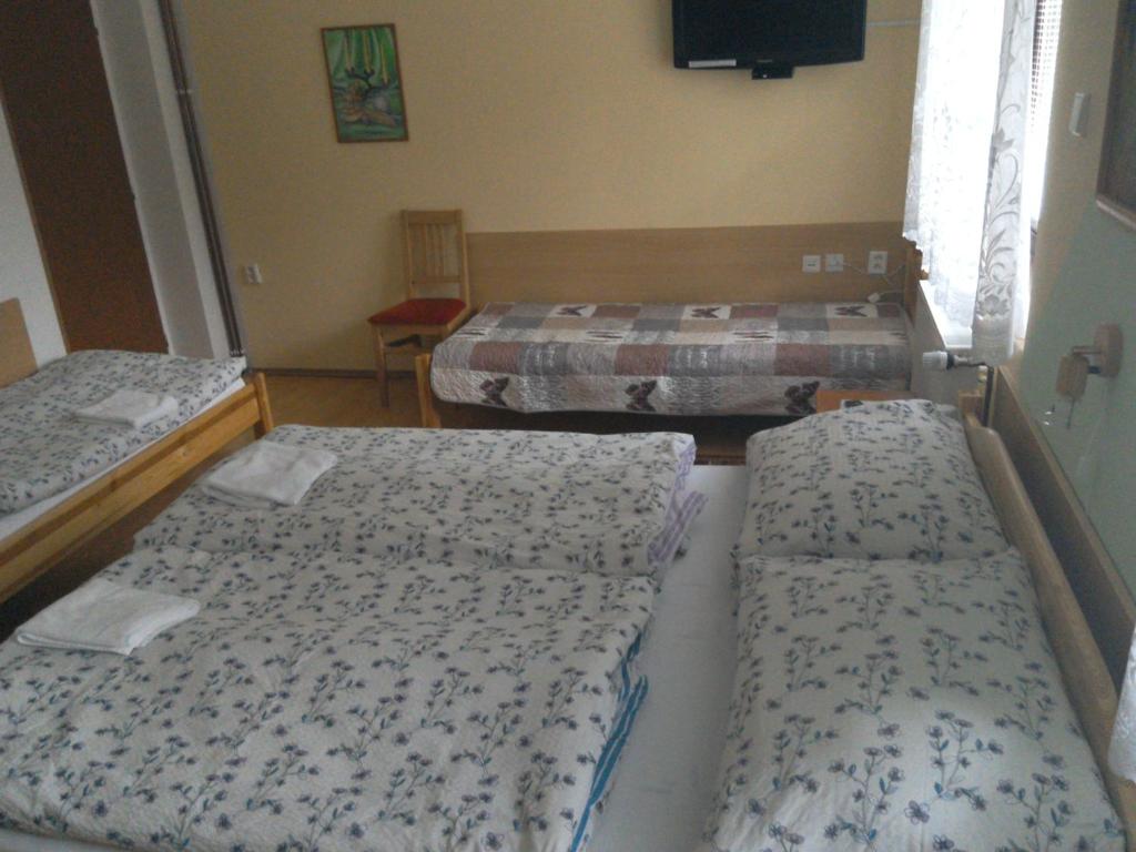 Łóżko lub łóżka w pokoju w obiekcie Apartmány pod Suchým Vrchem