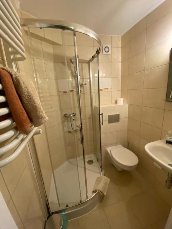 Kúpeľňa v ubytovaní Pokoje gościnne Harnaś