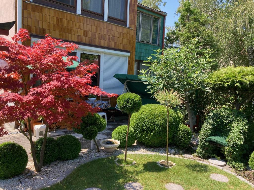 Vonkajšia záhrada v ubytovaní Nyaraló Japánkerttel - Apartment with Japanese Garden