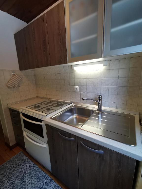 Kuchyň nebo kuchyňský kout v ubytování Chalet Via Mons