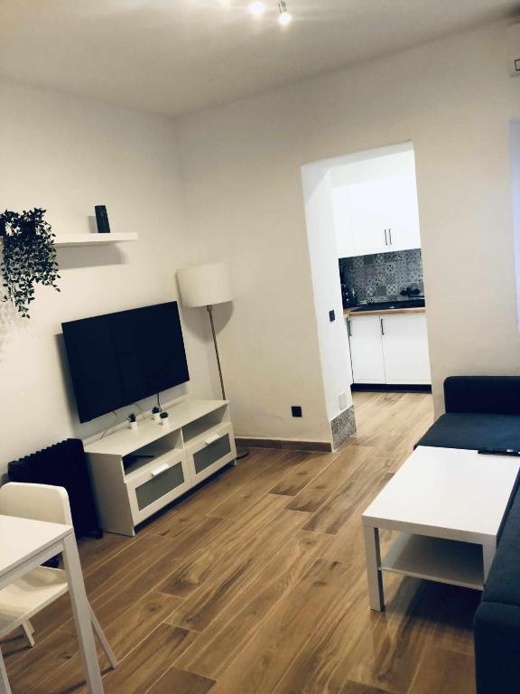Televízia a/alebo spoločenská miestnosť v ubytovaní Sunlight Málaga Centro
