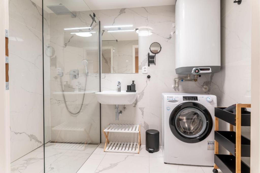 Koupelna v ubytování Apartmány Resort Vrchlabí