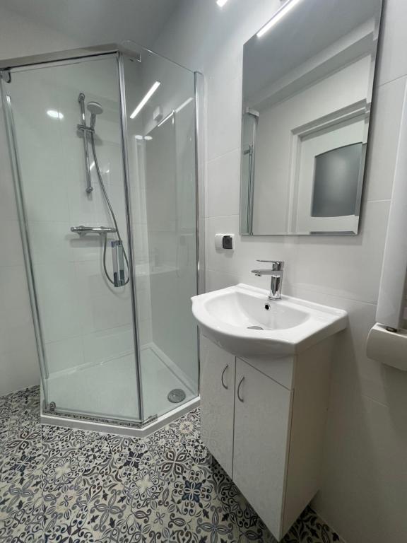 Koupelna v ubytování Apartamenty Wisła Centrum