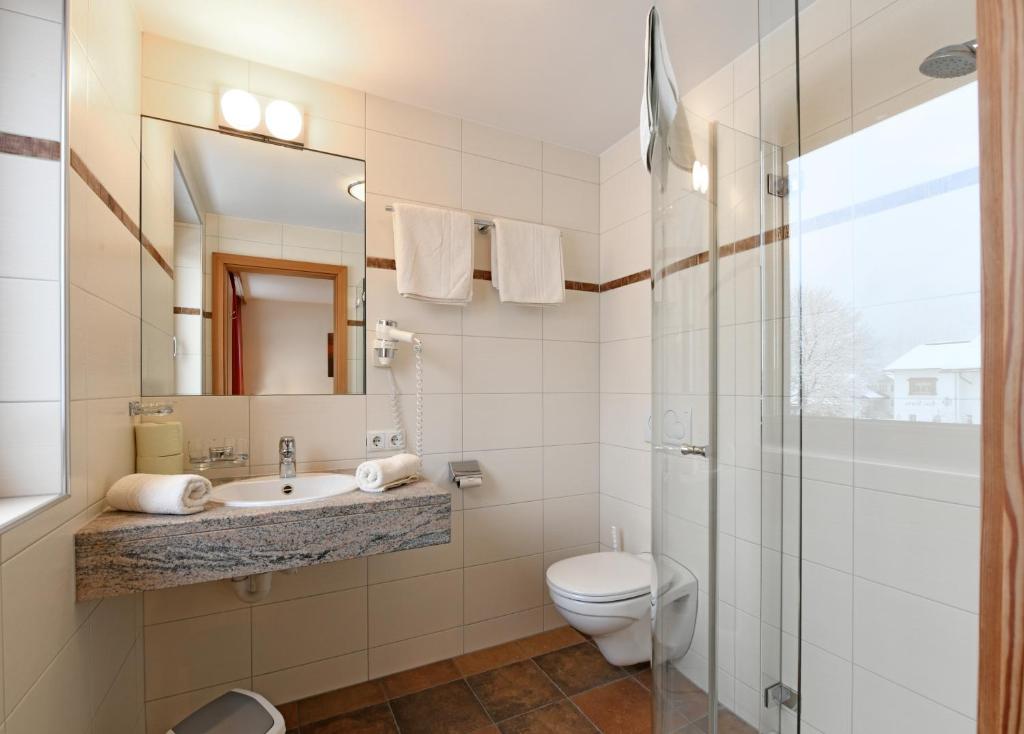 Kúpeľňa v ubytovaní Tre Soli Appartements Restaurant