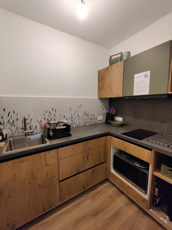 Kuchyňa alebo kuchynka v ubytovaní Alpinum Hostel
