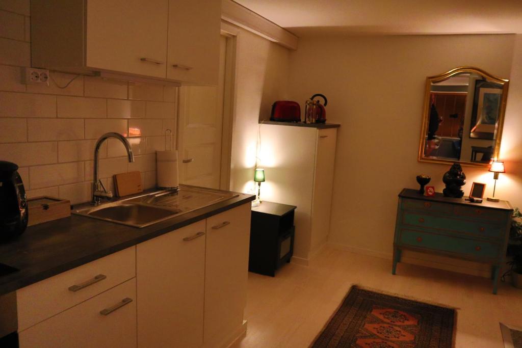 Kuchyň nebo kuchyňský kout v ubytování Göte`s B&B