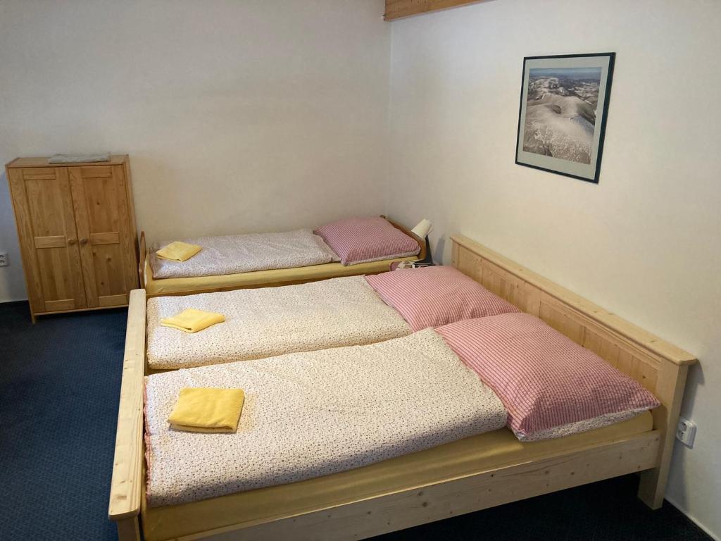 Postel nebo postele na pokoji v ubytování Penzion Eliška