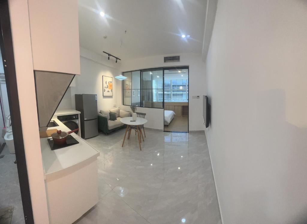 Posezení v ubytování Shenzhen Duowei Luxury Apartment Chegongmiao Branch