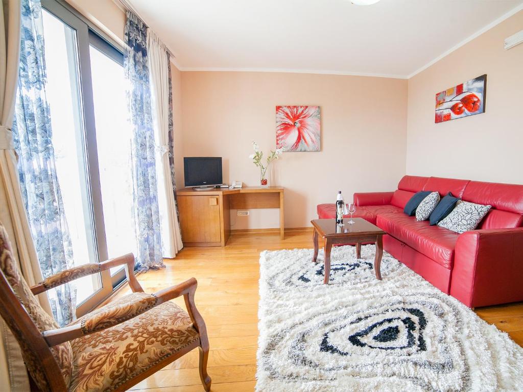 TV a/nebo společenská místnost v ubytování Hotel Petrovac