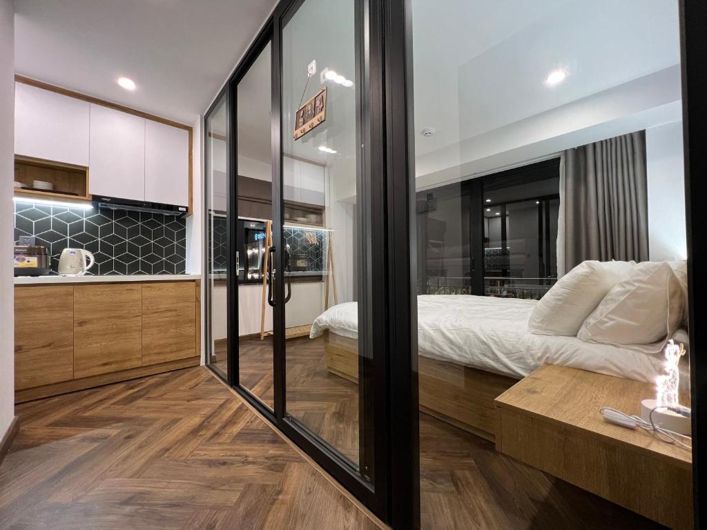 Nhà bếp/bếp nhỏ tại LE CIMENT - Apartment Hotel