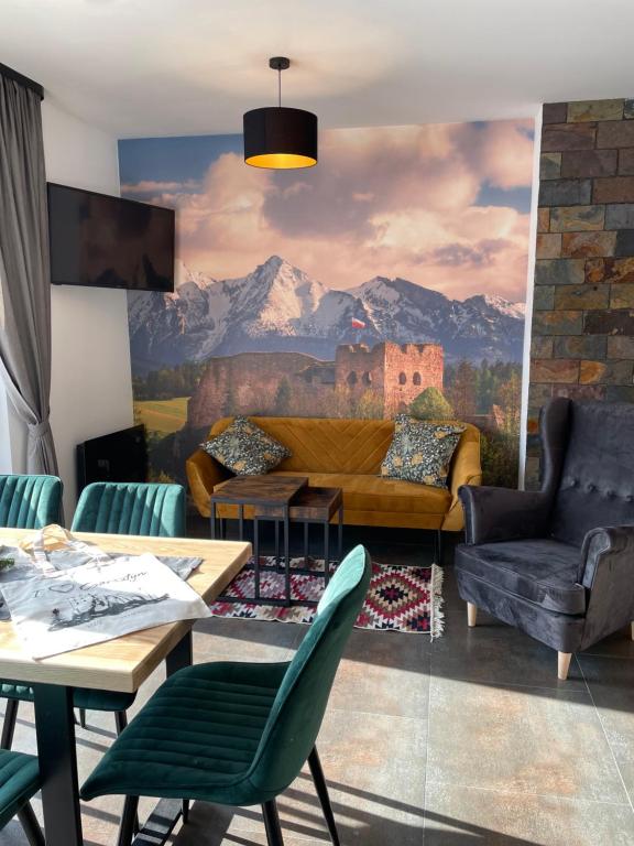Posezení v ubytování Czorsztyn View Apartamenty