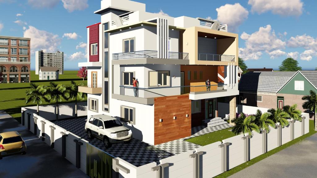 a rendering of a house at Matoshree Guesthouse in Akalkot