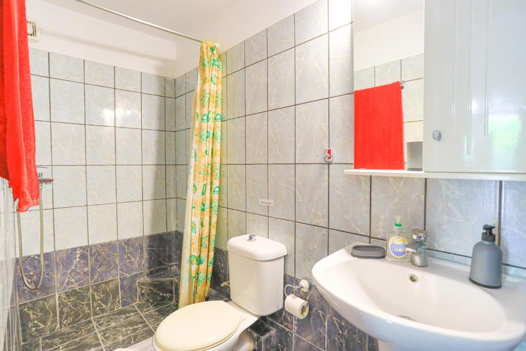Vannituba majutusasutuses Agapi Studio